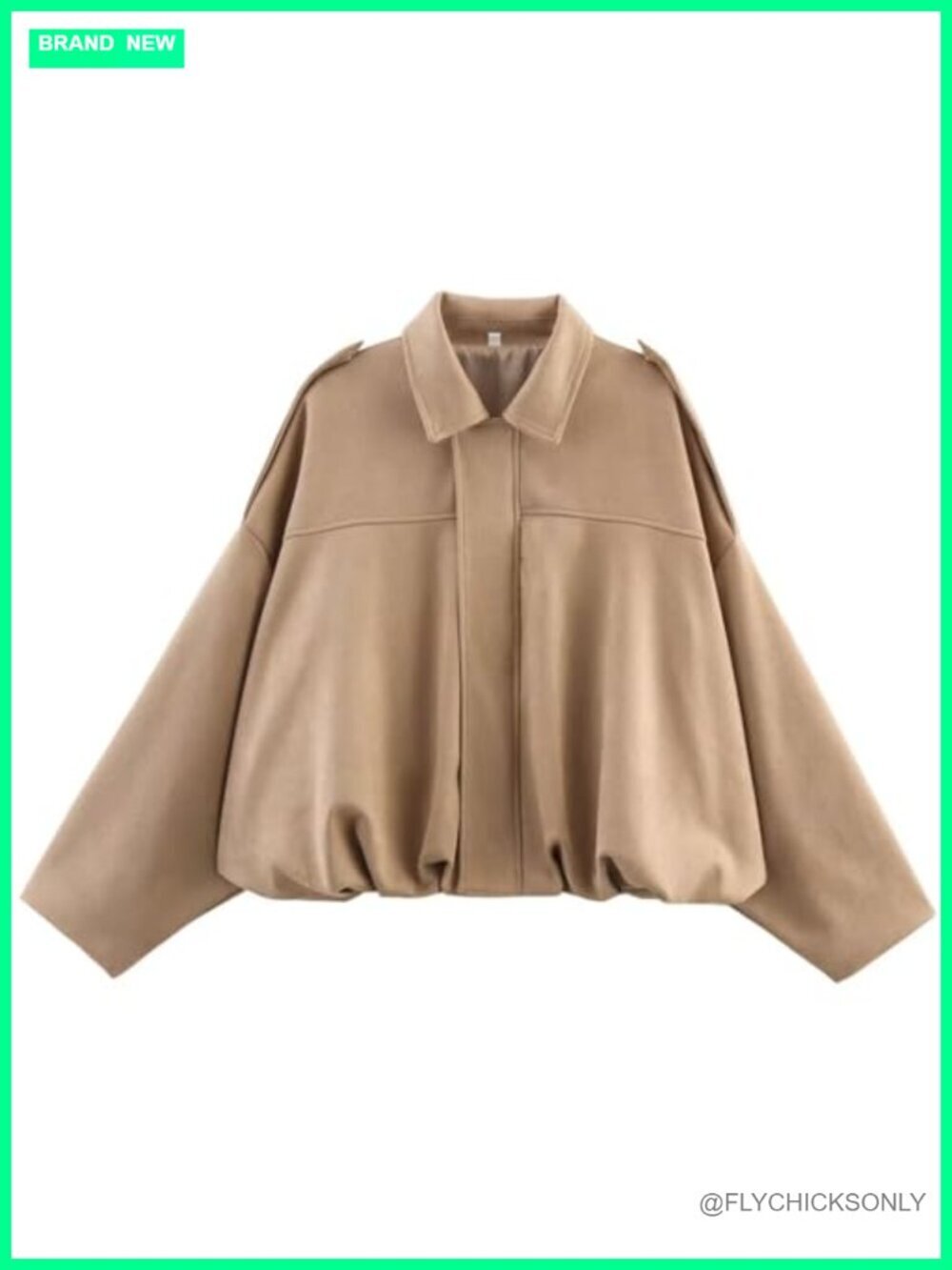 Faux Suede Bomber Jacket Oversized Pilot Coat Zip Up Motorcycle Streetwear